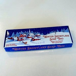 Winter Snowflake Soap Trio - Blue